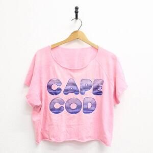 Vintage Cape Cod Massachusetts Crop Top T Shirt XL